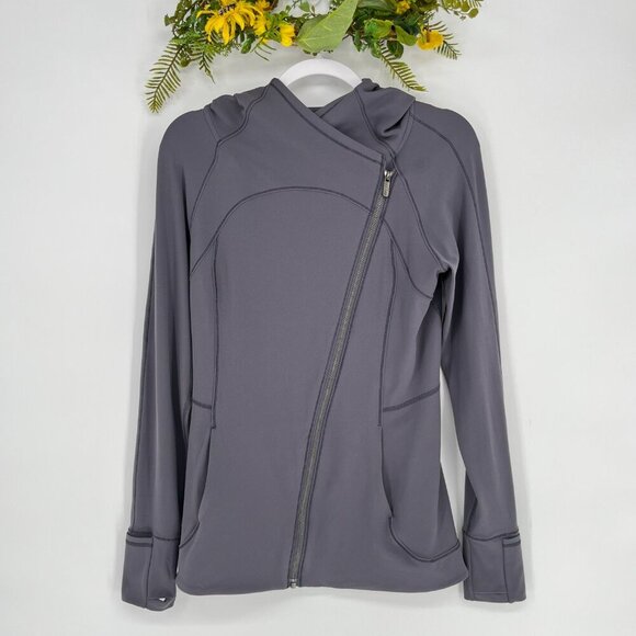 Lululemon Every Journey Hoodie Moonwalk Gray Size 8 Zip Jacket Travel Athleisure - Picture 4 of 11